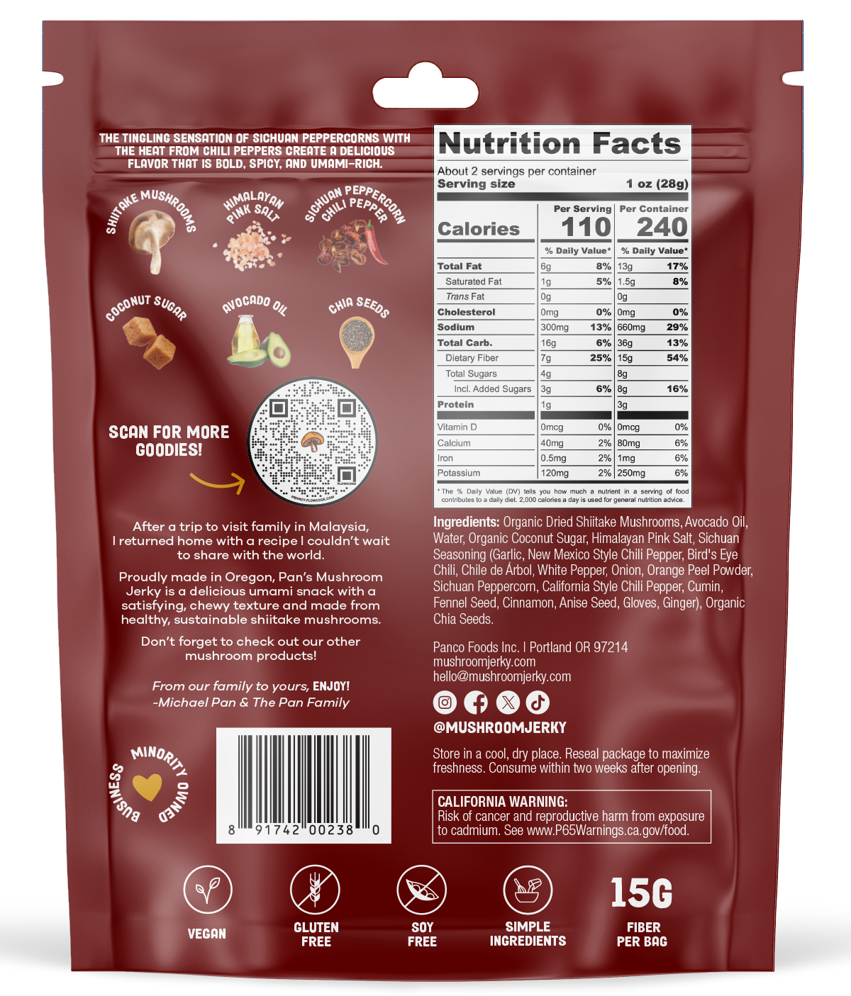 *Limited Edition* Sichuan Málà Mushroom Jerky